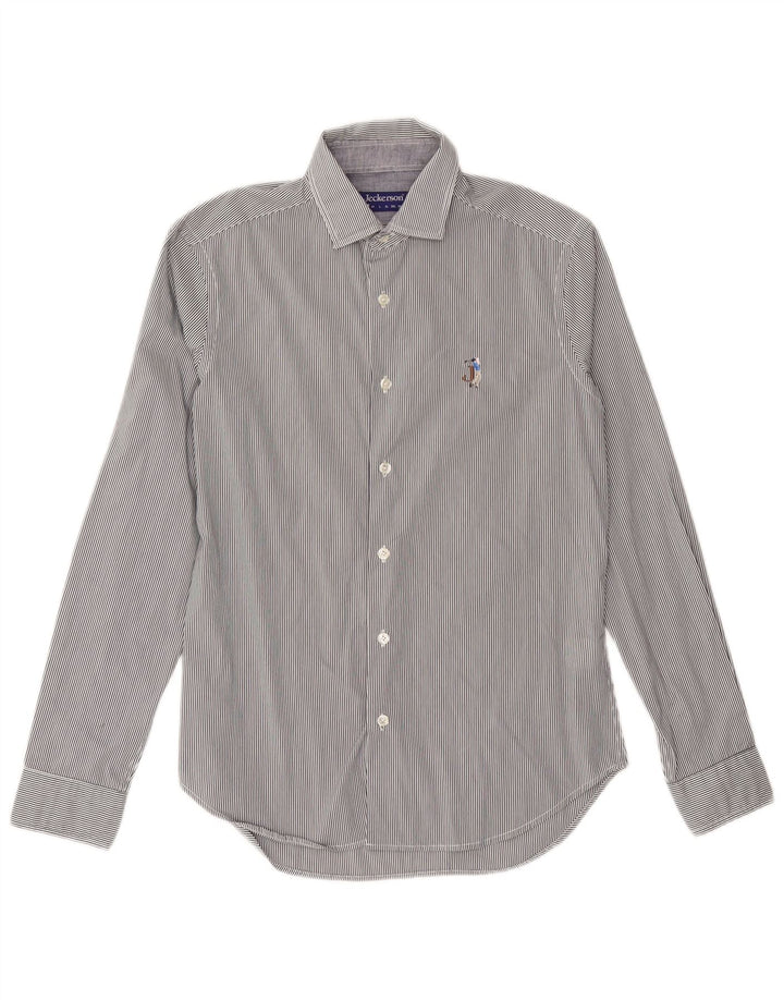 Jeckerson Chemise Homme Petit Coton Bleu à Rayures