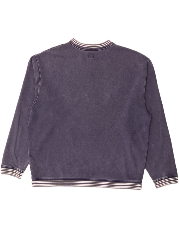 Gap Mens Graphic Sweatshirt Jumper Grand Bleu Marine Rayé Coton