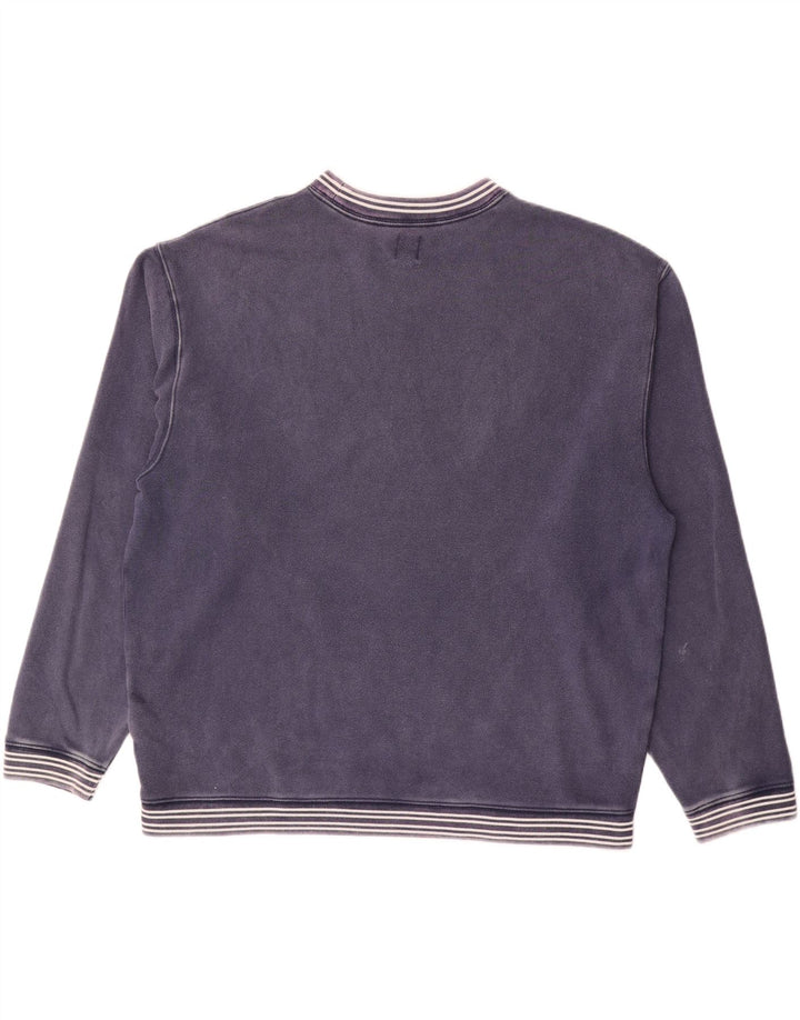 Gap Mens Graphic Sweatshirt Jumper Grand Bleu Marine Rayé Coton