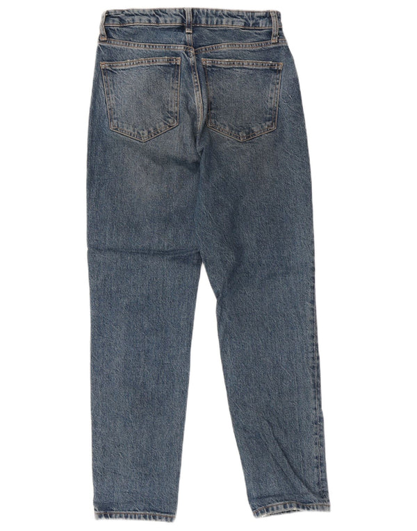 Zara Jean fuselé taille haute pour femme EU 36 XS W26 L25 Bleu Coton