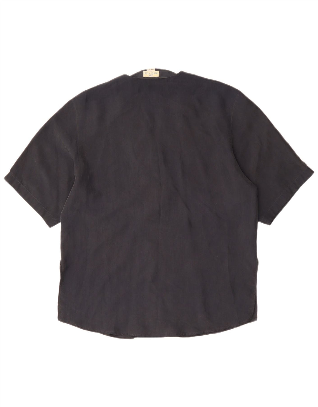 BLUE CLUB Chemisier à manches courtes pour femme IT 42 Soie noire moyenne