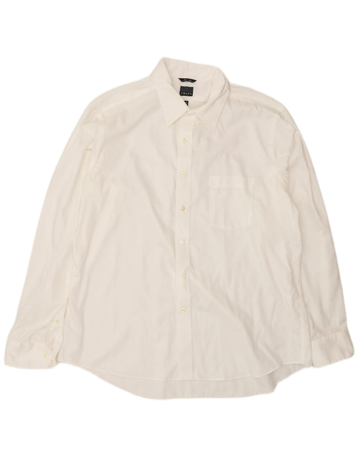 Chaps Chemise Homme Taille 18 2XL Coton Blanc