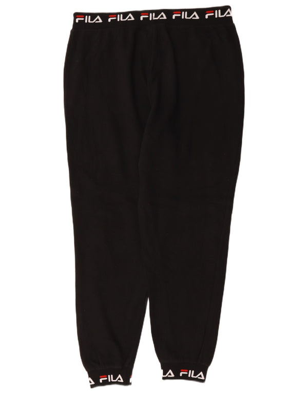 Fila Pantalon de survêtement graphique pour femme, jogging UK 18 XL, coton noir