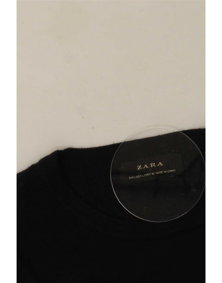 Zara Pull ras du cou pour homme, grand, bleu marine