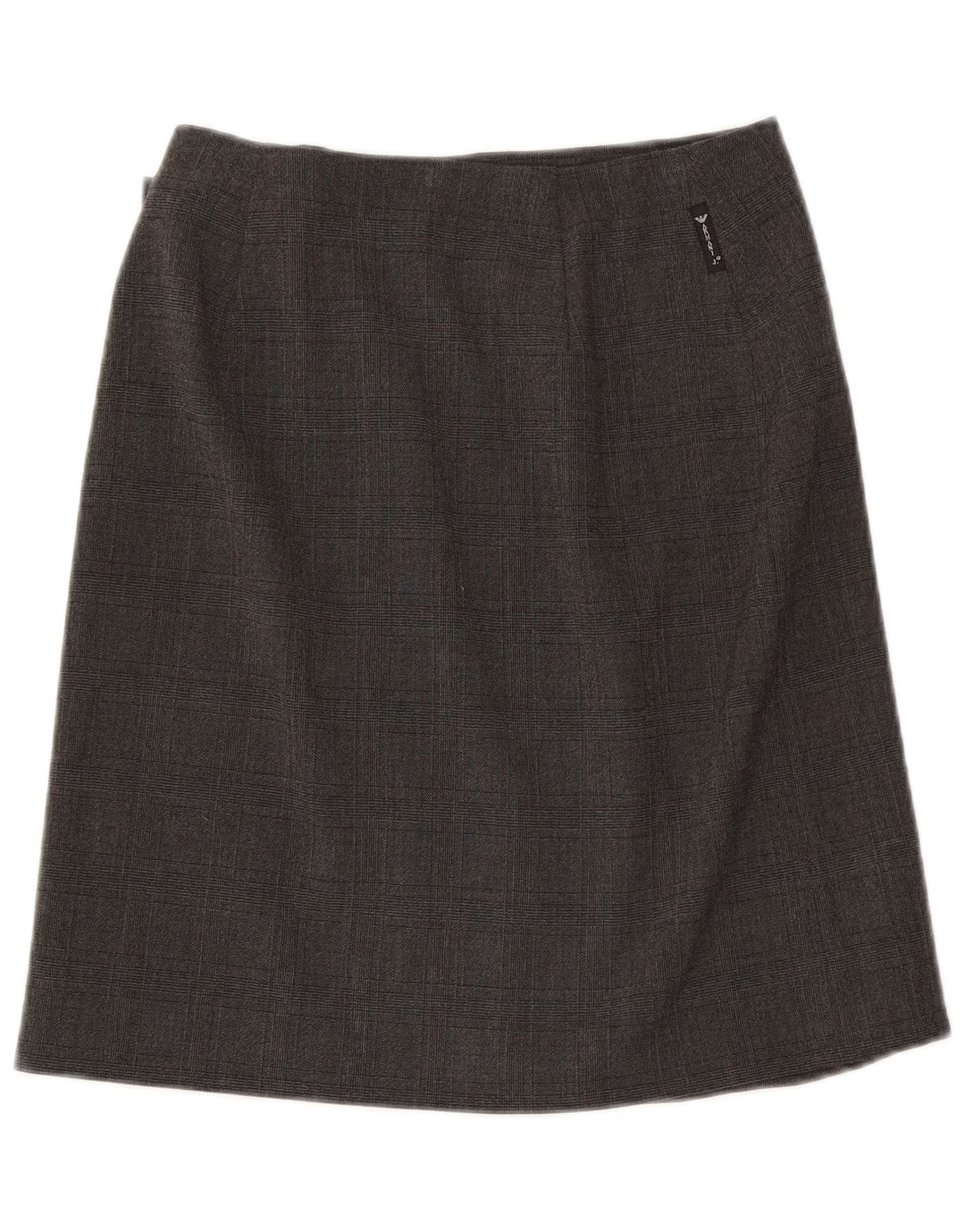 Armani Jupe portefeuille pour femme US 6 Medium W28 Gris à carreaux Polyester