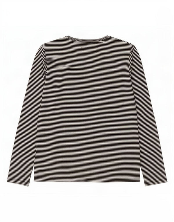 Superdry Haut graphique à manches longues pour femme UK 12 Medium Noir Rayé