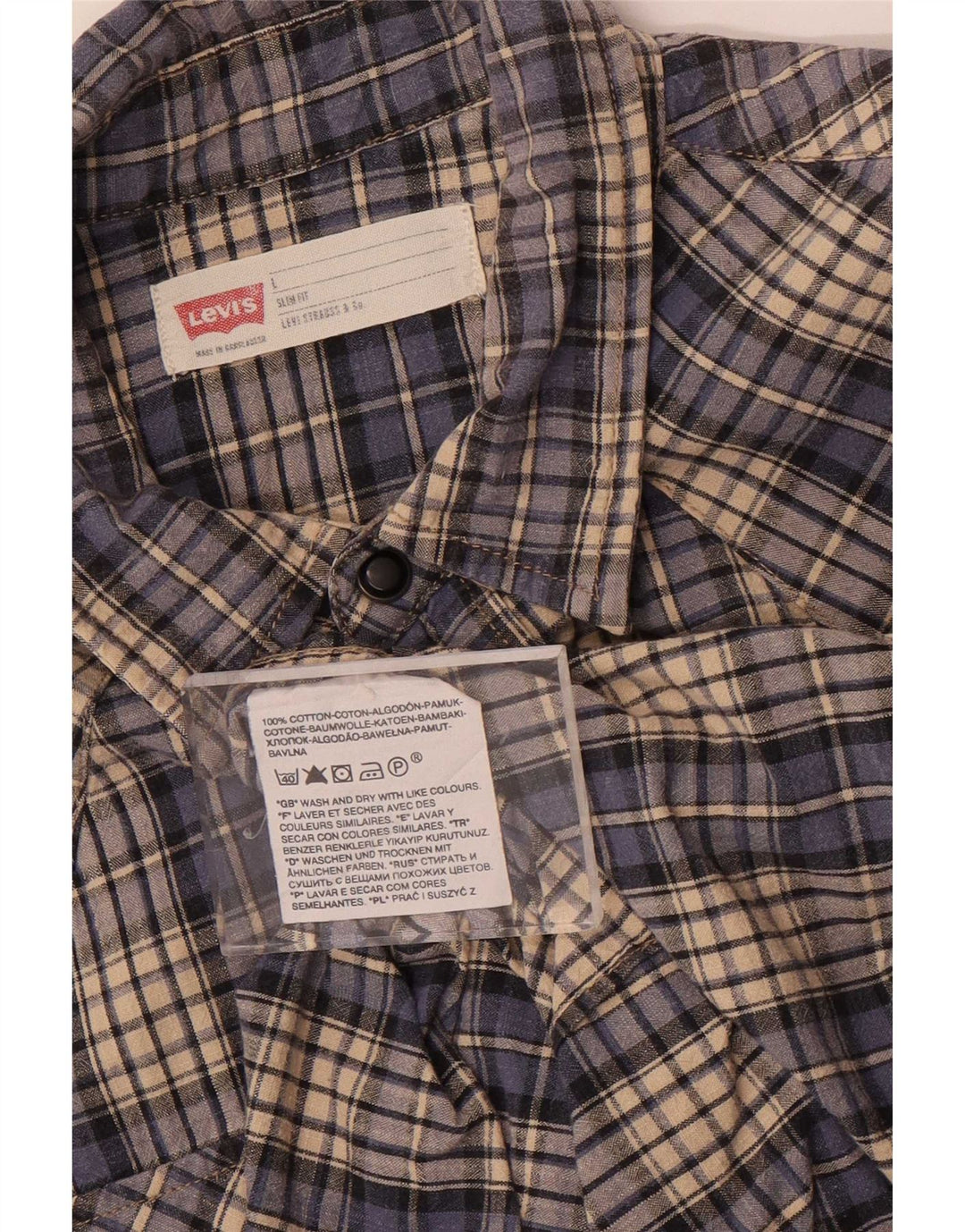 Levi's Chemise Slim Fit Homme Bleu Carreaux Coton
