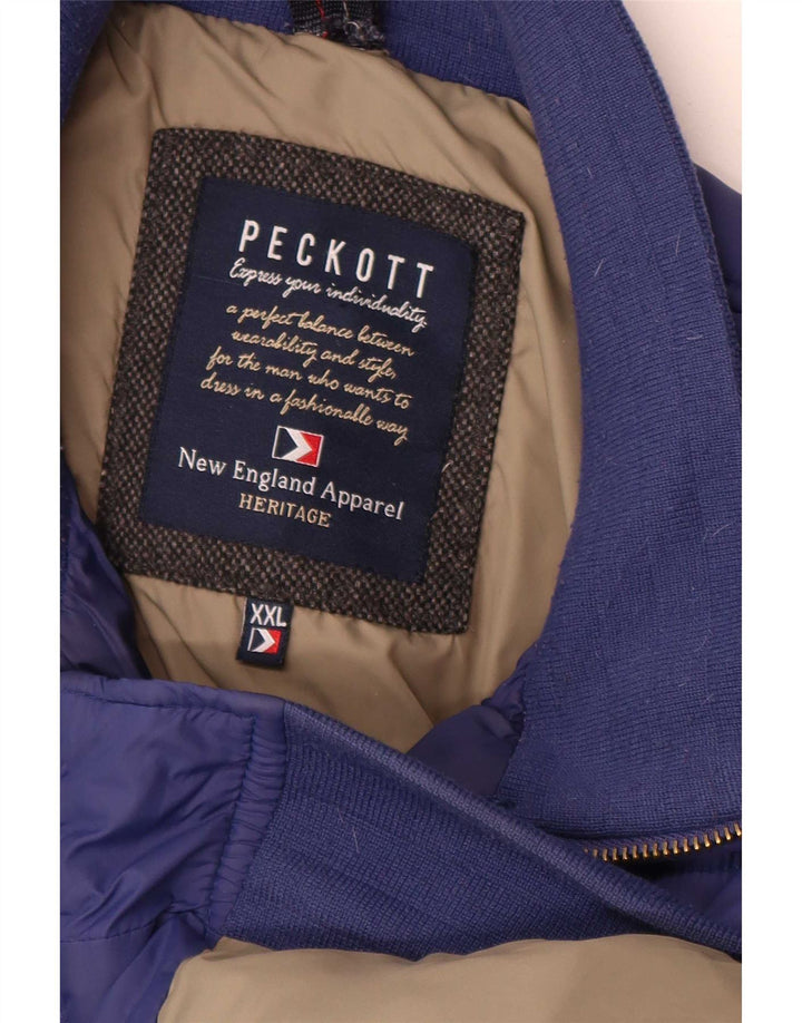 Peckott Veste matelassée pour homme UK 44 2XL Bleu marine Polyamide
