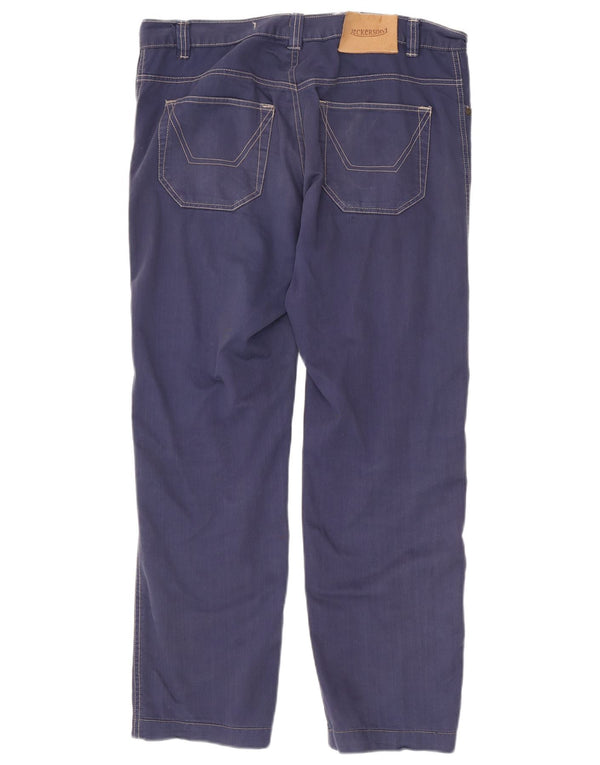 Jeckerson Jean droit homme IT 50 Large W34 L28 bleu marine coton