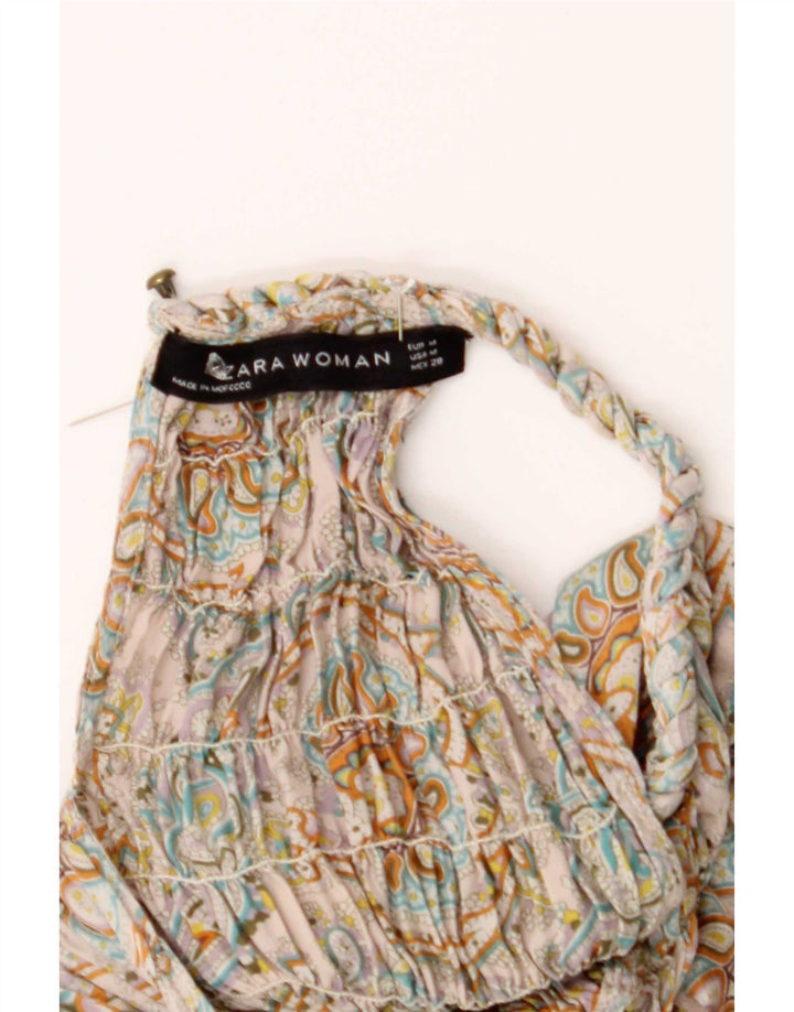 Zara Robe d'été surdimensionnée pour femme UK 44 Medium Multicolore Paisley