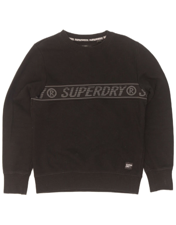 Superdry Sweat-shirt graphique pour homme en coton noir Small