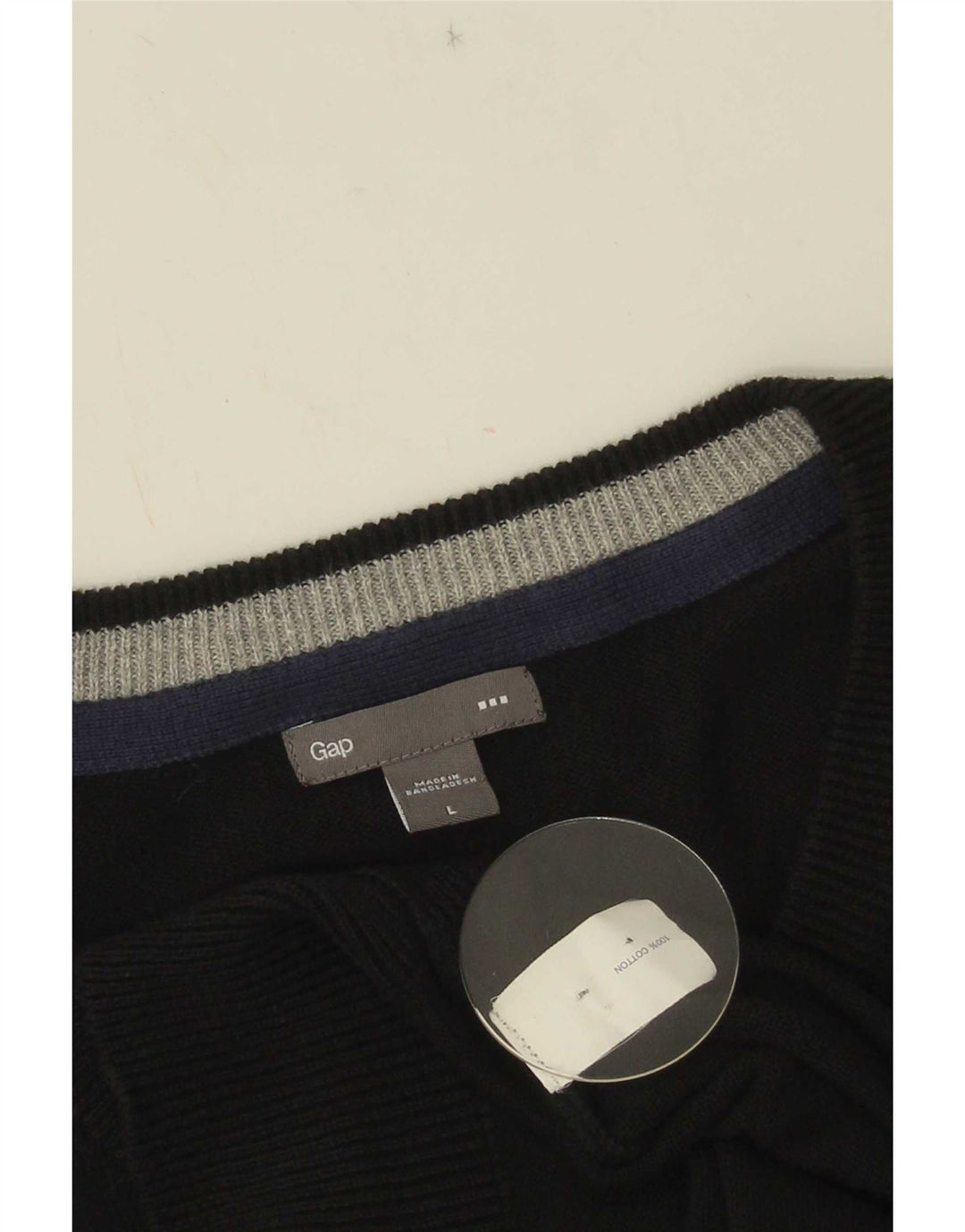 Gap Pull Col V Homme Grand Noir Coton