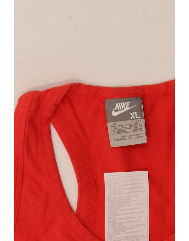 Nike Débardeur en jersey pour femme UK 16/18 XL Rouge Coton