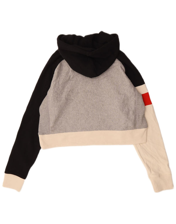 Champion Pull à capuche court surdimensionné pour femme UK 10 Small Multicolore
