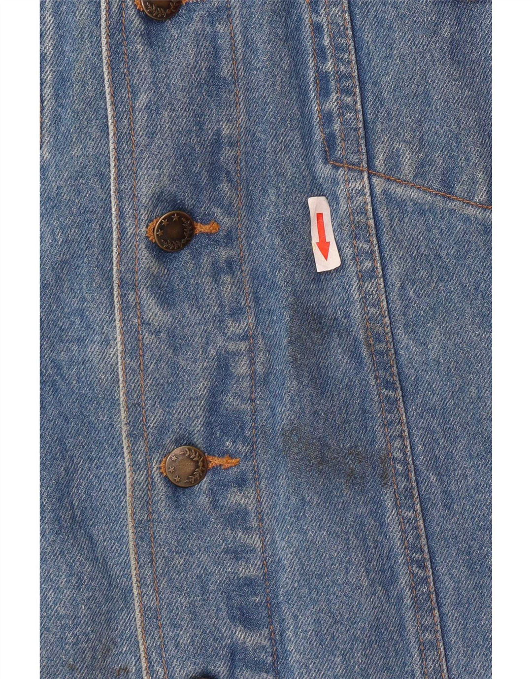 Marcel Clair Gilet en jean pour homme UK 40 Large Bleu Coton
