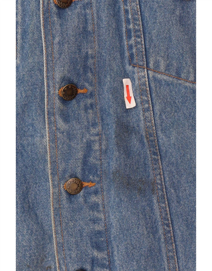 Marcel Clair Gilet en jean pour homme UK 40 Large Bleu Coton