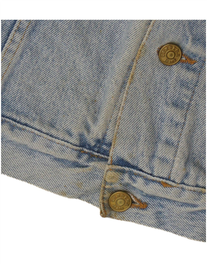 Carrera Hommes Denim Gilet UK 14 Bleu Moyen Coton