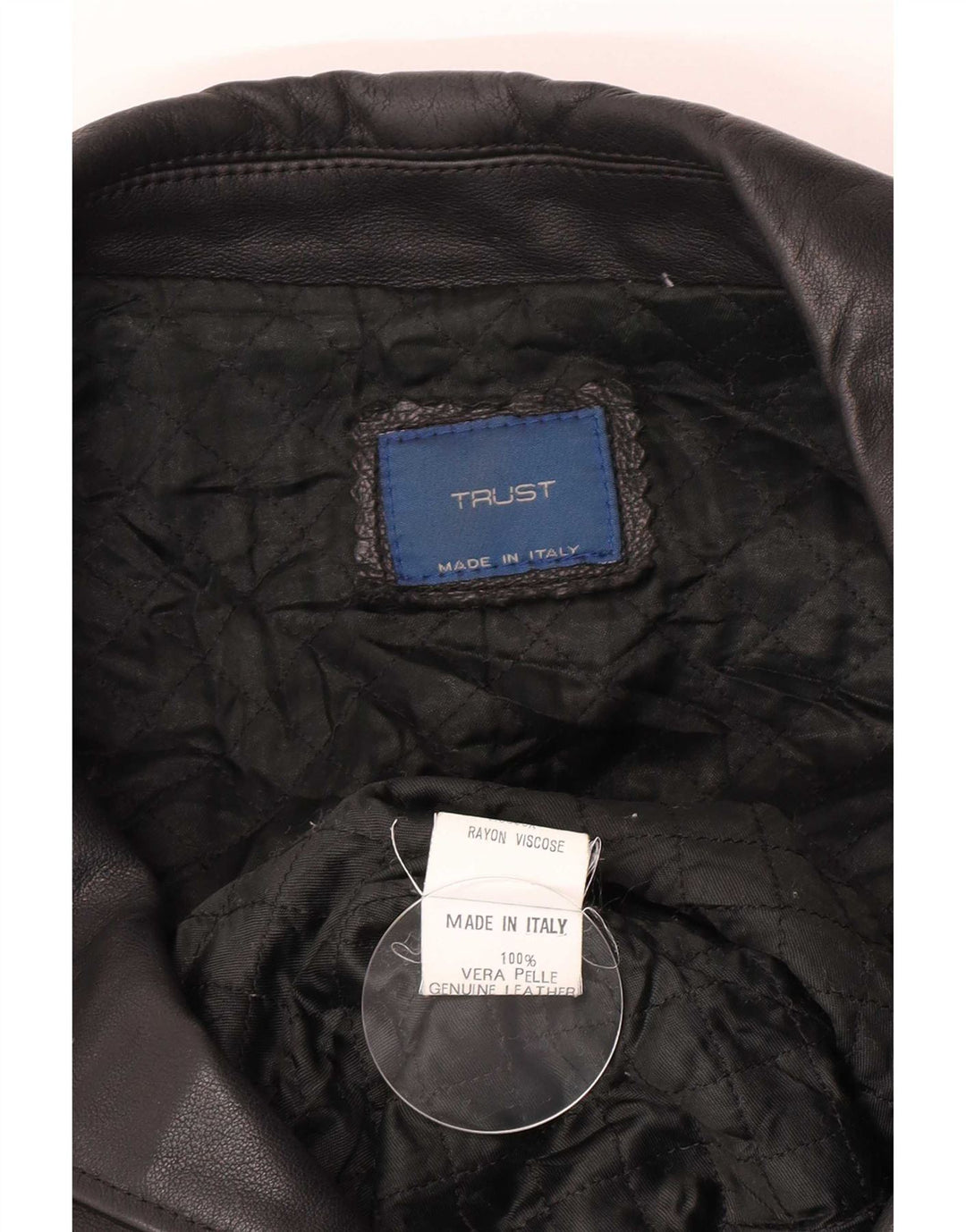 Veste en cuir homme vintage IT 52 XL Cuir noir