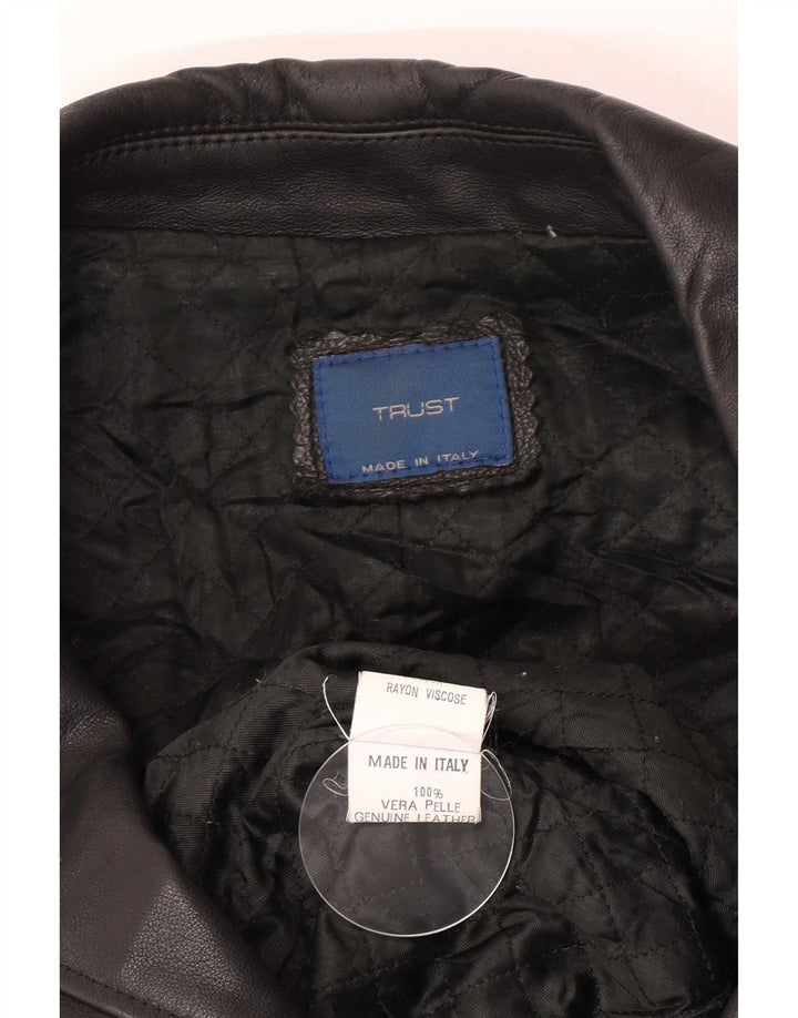 Veste en cuir homme vintage IT 52 XL Cuir noir