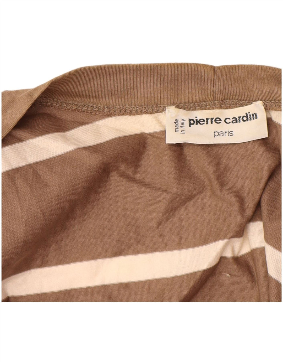 PIERRE CARDIN Pull Cardigan Long Femme IT 44 Marron Moyen Rayé