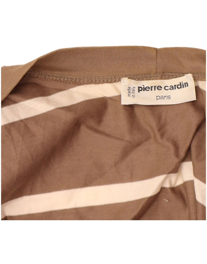PIERRE CARDIN Pull Cardigan Long Femme IT 44 Marron Moyen Rayé