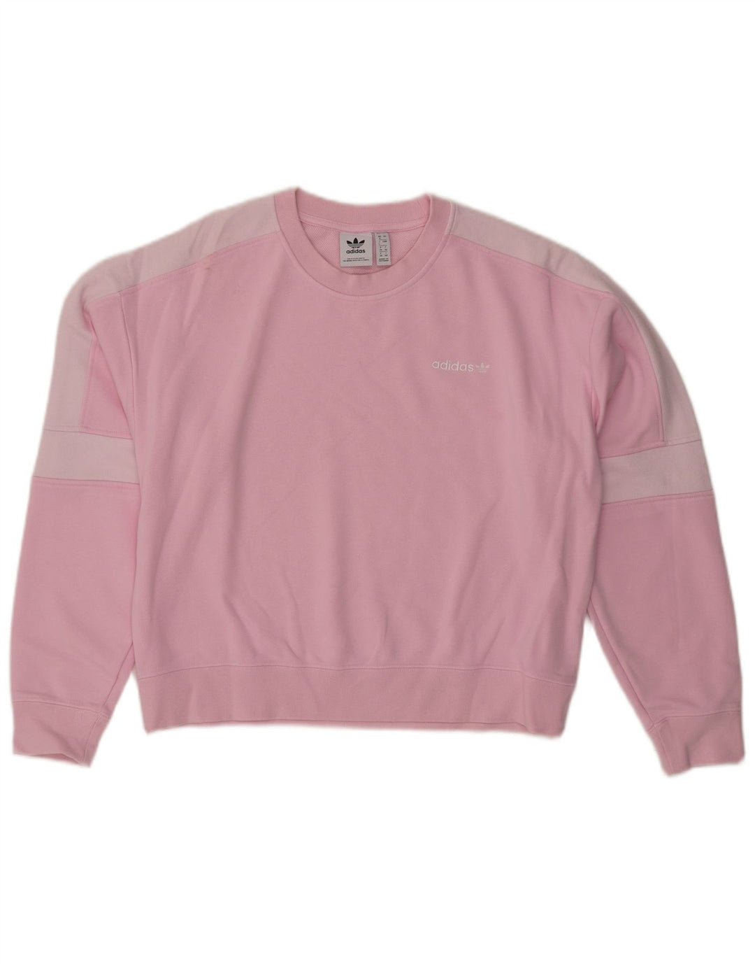 ADIDAS Sweat-shirt surdimensionné pour femme UK 8 Small Rose Colourblock