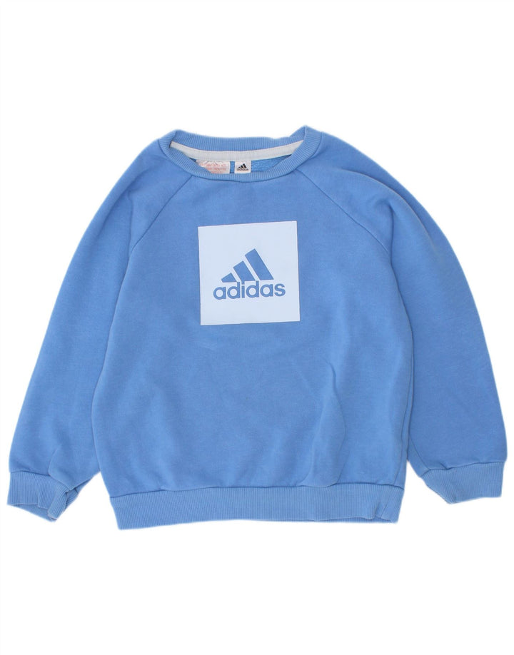 Adidas Sweat-Shirt Graphique Garçon 2-3 Ans Bleu Coton