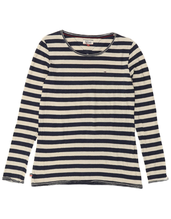 Tommy Hilfiger Haut à manches longues pour femme UK 6 XS Bleu marine rayé