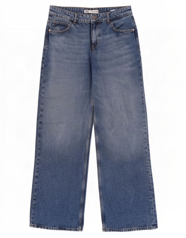 Zara Jean large pour femme EU 40 Medium W30 L32 Bleu Coton