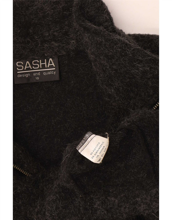 Sasha Cardigan surdimensionné pour femme UK 10 Petit Gris Polyester