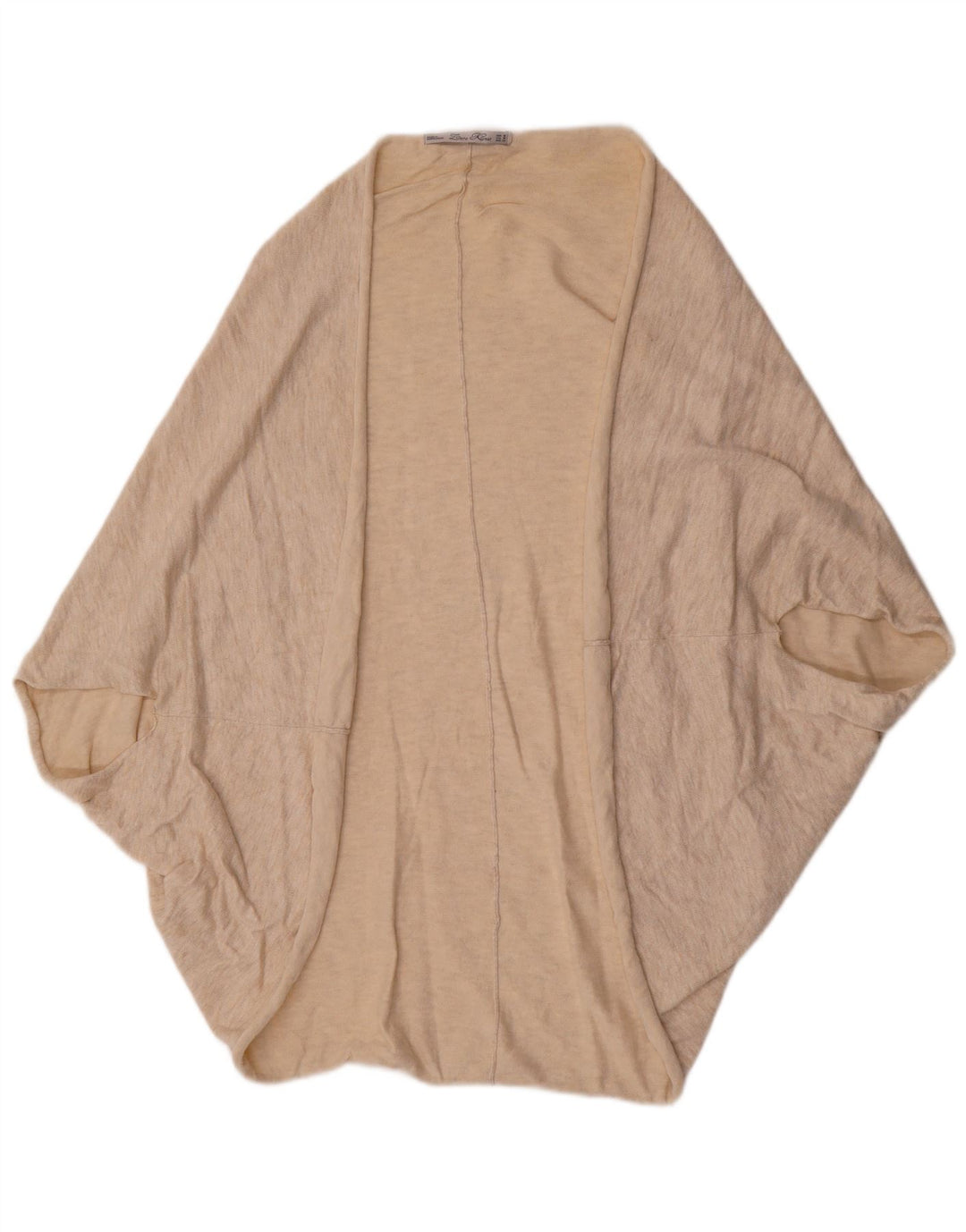 Zara Femme Poncho Ouvert UK 14 Beige Moyen