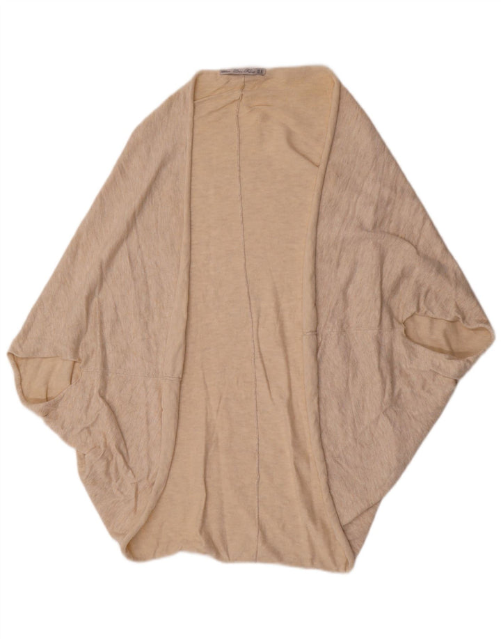 Zara Femme Poncho Ouvert UK 14 Beige Moyen