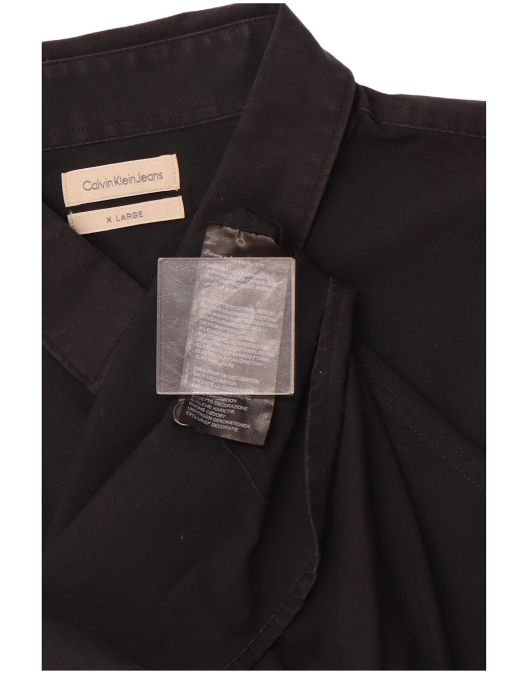 CALVIN KLEIN JEANS Mens Shirt XL Black Cotton