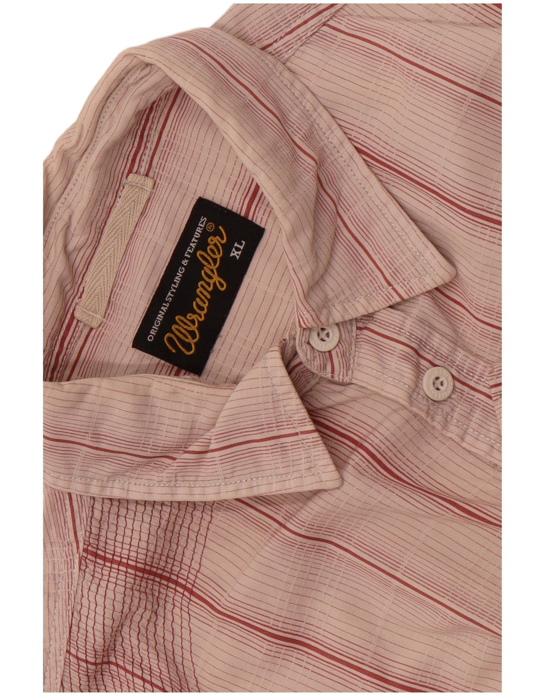 Wrangler Chemise à manches courtes pour homme XL Rose rayé