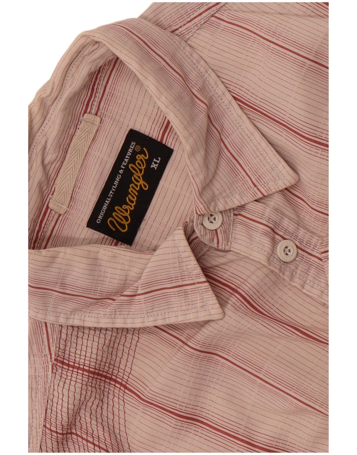 Wrangler Chemise à manches courtes pour homme XL Rose rayé