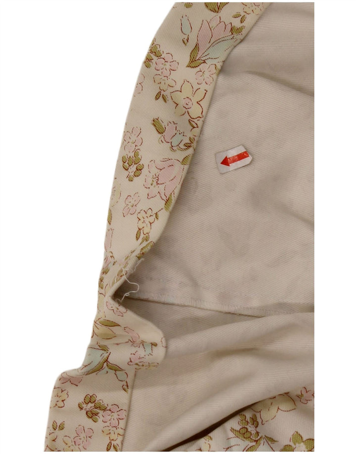 CACHAREL Mini jupe femme W30 coton fleuri blanc cassé moyen