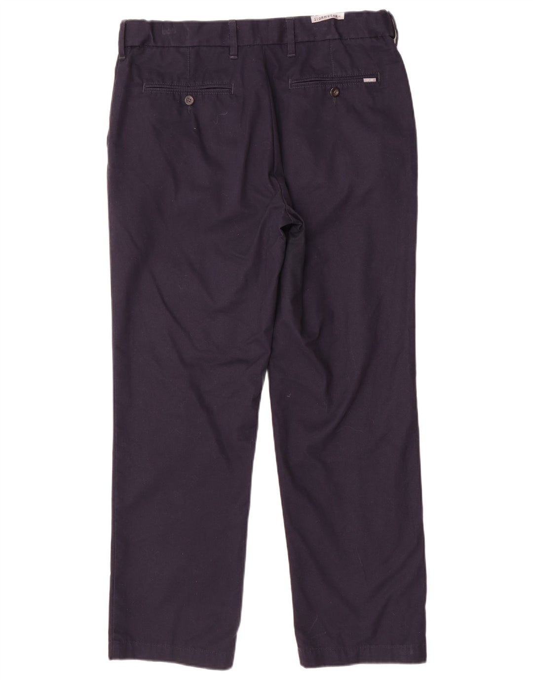 Marks & Spencer Pantalon de Costume Regular Homme W34 L29 Bleu Marine Coton