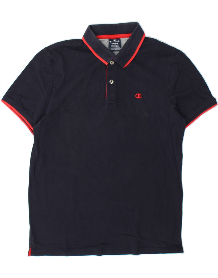 CHAMPION Mens Polo Shirt Medium Navy Blue Vintage Champion and Second-Hand Champion from Messina Hembry 