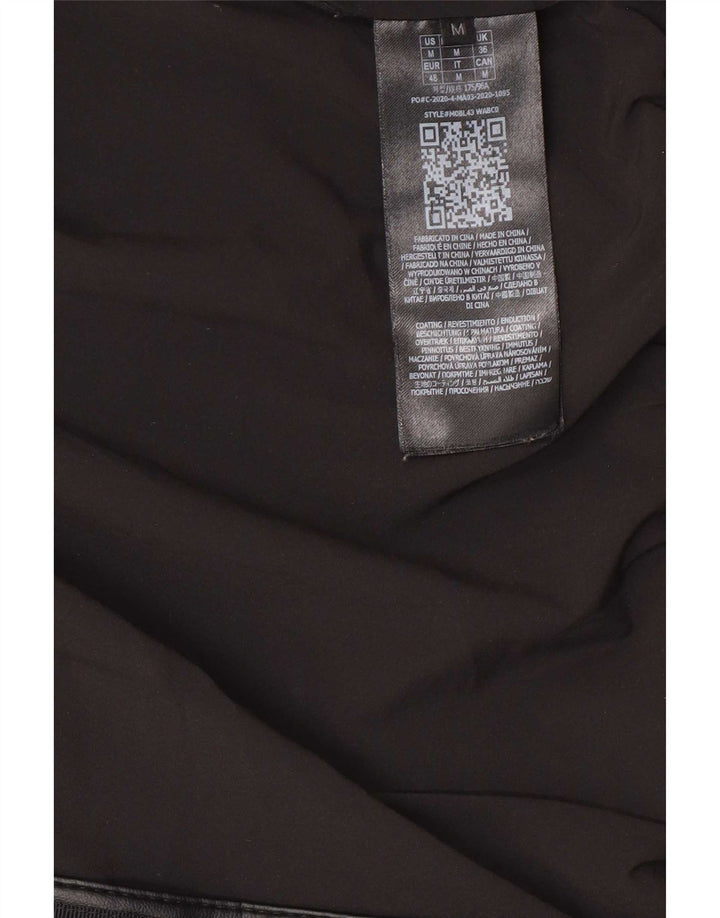 Guess Veste matelassée en simili cuir pour homme EU 48 Medium Noir Polyuréthane