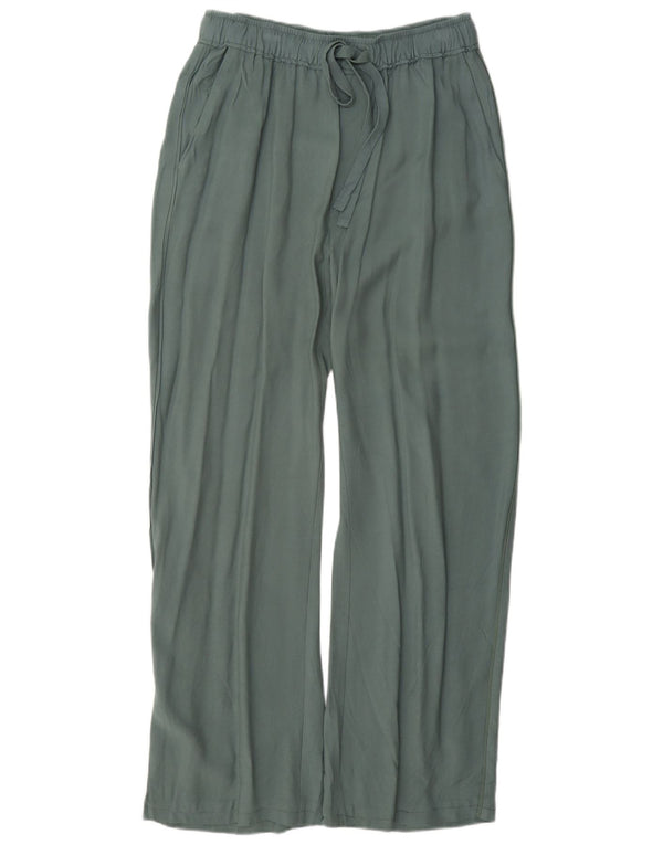 Zara Pantalon décontracté à jambe large pour femme Medium W28 L29 Vert