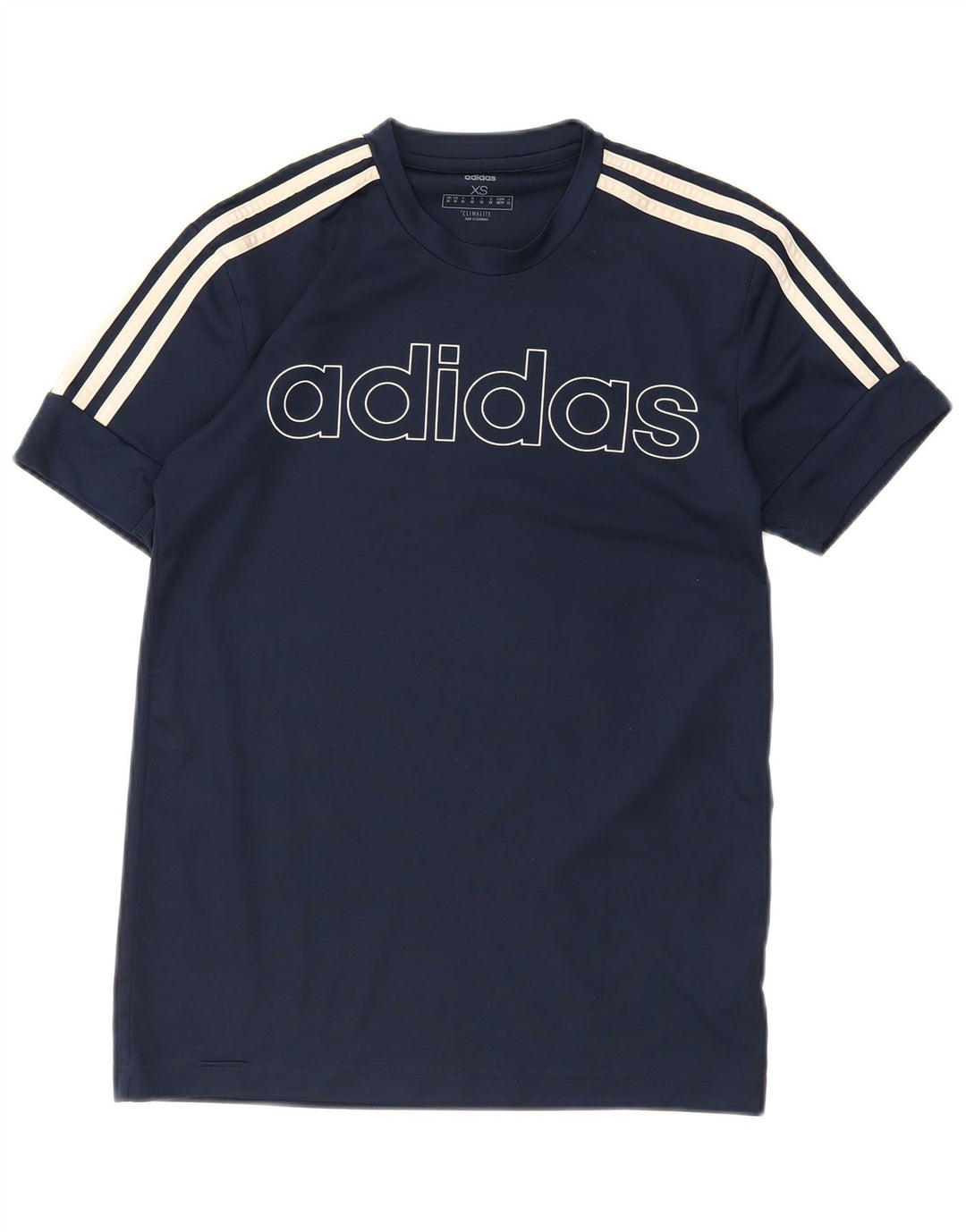Adidas Hommes Climalite Graphic T-Shirt Top XS Bleu Marine Polyester