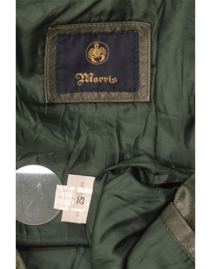 Morris Veste en cuir à capuche pour homme IT 52 XL Cuir vert