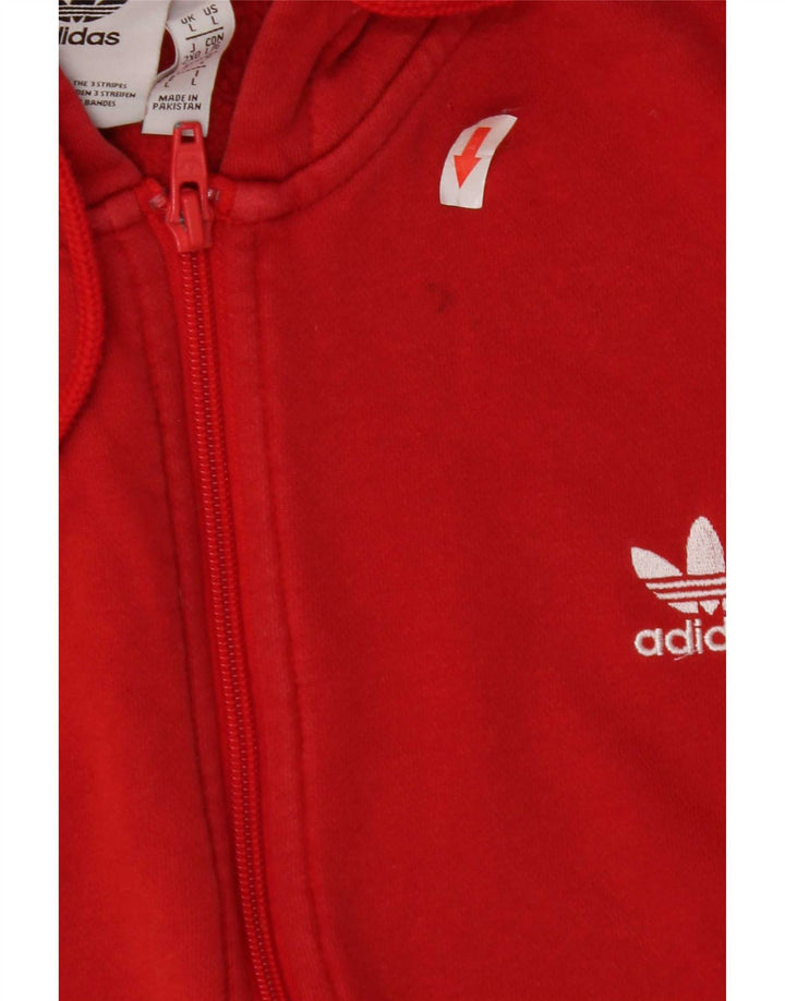 Adidas Pull à capuche zippé pour homme Grand coton rouge