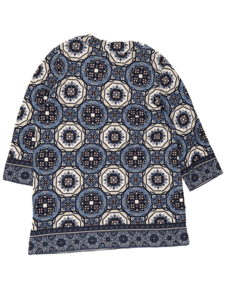 Marks & Spencer Tunique à manches 3/4 pour femme UK 12 Bleu moyen géométrique