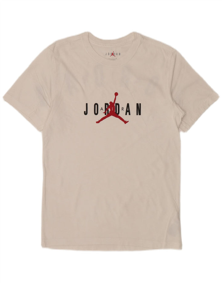 JORDAN T-shirt graphique pour hommes, petit, en coton blanc
