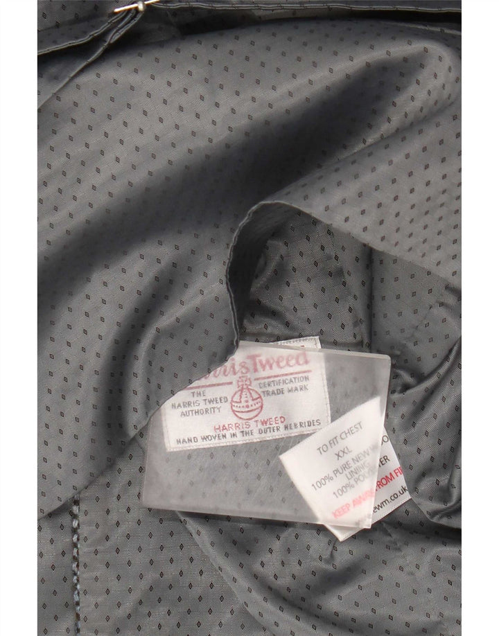 Harris Tweed Gilet Homme 2XL Gris Laine Vierge