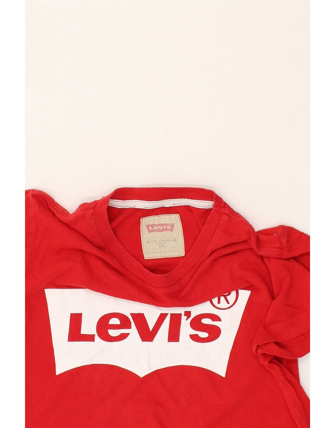 LEVI'S Boys Graphic T-Shirt Top 11-12 Years Red Cotton | Vintage Levi's | Thrift | Second-Hand Levi's | Used Clothing | Messina Hembry 