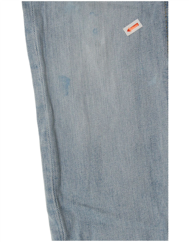 Zara Jean court en détresse pour femme EU 40 Medium W30 L25 Bleu Coton