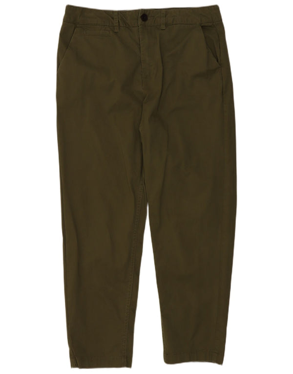 Fat Face Pantalon Chino Fuselé Femme UK 10 Small W30 L25 Coton Vert