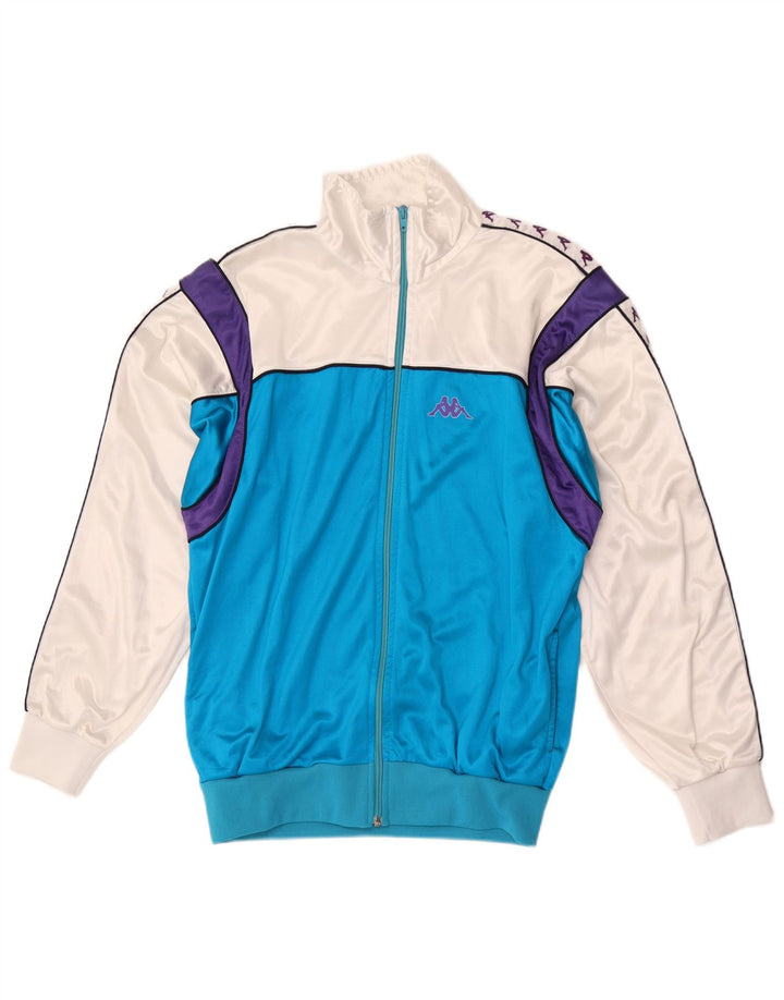 Kappa Veste de Survêtement Graphique pour Garçon 9-10 Ans Grand Blanc Colorblock